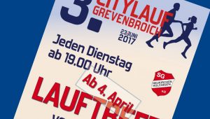 Citylauf Grevenbroich, Ankündigung Lauftreff 2017